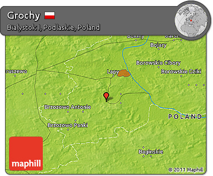 Physical 3D Map of Grochy