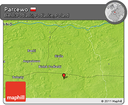 Physical 3D Map of Parcewo