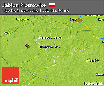 Physical 3D Map of Jabłoń Piotrowice