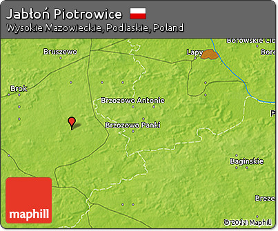 Physical 3D Map of Jabłoń Piotrowice