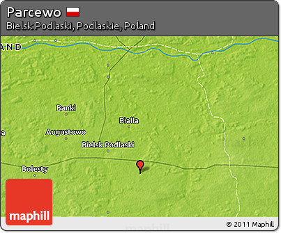 Physical 3D Map of Parcewo
