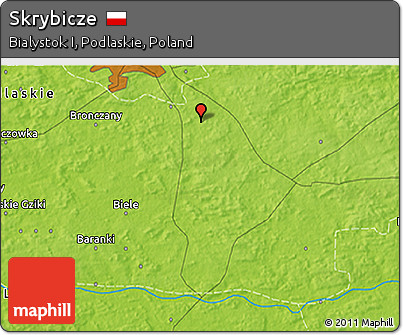 Physical 3D Map of Skrybicze