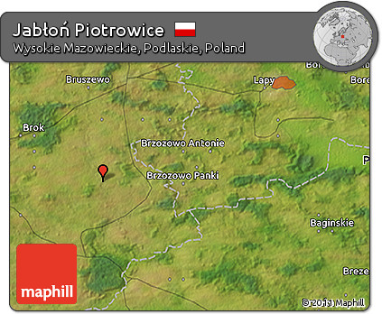 Satellite 3D Map of Jabłoń Piotrowice