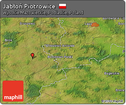 Satellite 3D Map of Jabłoń Piotrowice