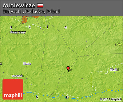 Physical Map of Miniewicze