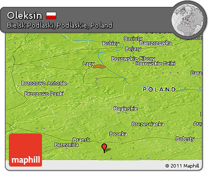 Physical Panoramic Map of Oleksin