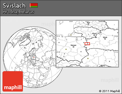 Blank Location Map of Svislach