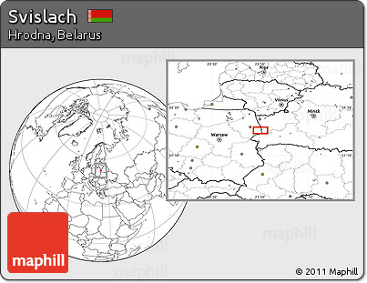 Blank Location Map of Svislach