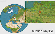 Satellite Location Map of Narewka