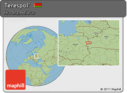 Savanna Style Location Map of Terespol'