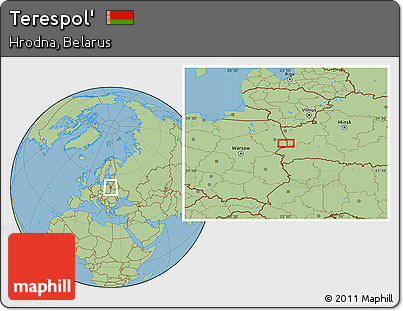 Savanna Style Location Map of Terespol'