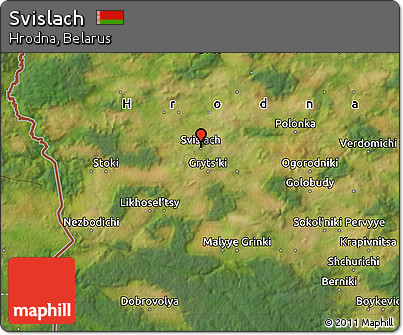 Satellite Map of Svislach