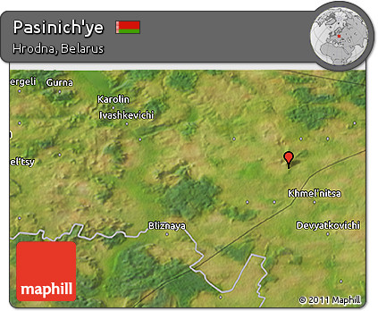 Satellite 3D Map of Pasinich'ye