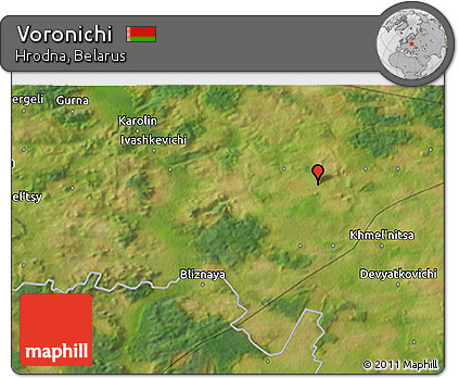Satellite 3D Map of Voronichi