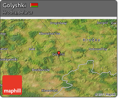 Satellite 3D Map of Golyshki