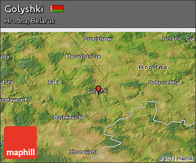 Satellite 3D Map of Golyshki