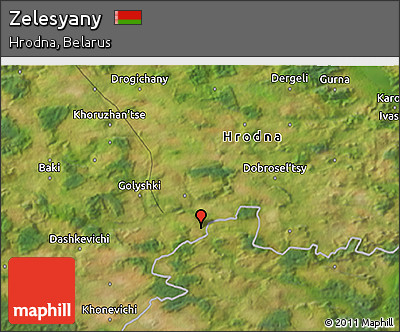 Satellite 3D Map of Zelesyany