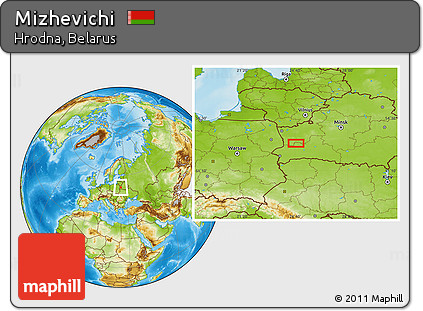 Physical Location Map of Mizhevichi