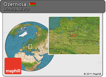 Satellite Location Map of Ozernitsa