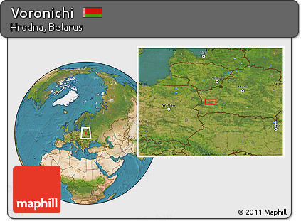 Satellite Location Map of Voronichi