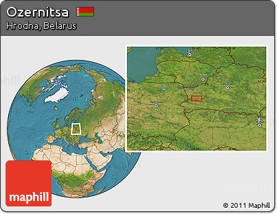 Satellite Location Map of Ozernitsa