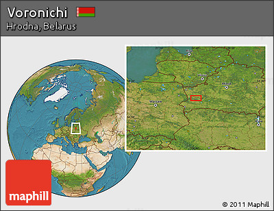 Satellite Location Map of Voronichi
