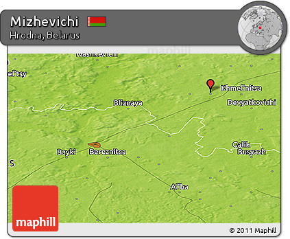Physical Panoramic Map of Mizhevichi
