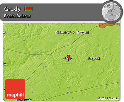 Physical 3D Map of Grudy