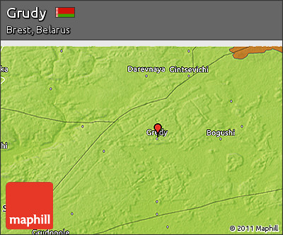 Physical 3D Map of Grudy