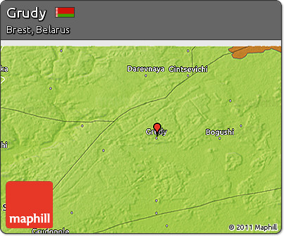 Physical 3D Map of Grudy