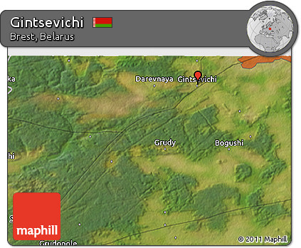 Satellite 3D Map of Gintsevichi