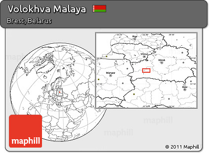 Blank Location Map of Volokhva Malaya