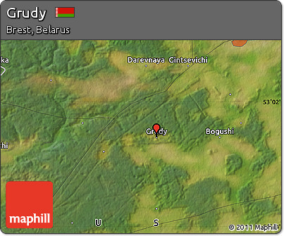 Satellite Map of Grudy