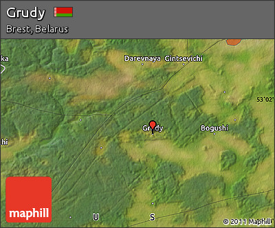 Satellite Map of Grudy