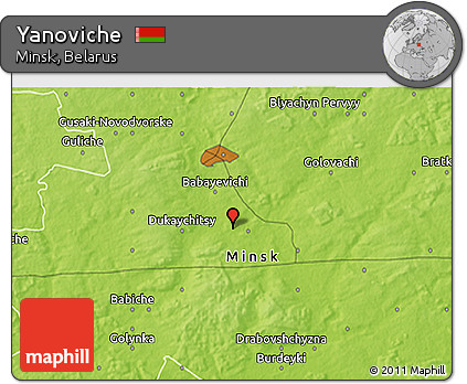 Physical 3D Map of Yanoviche