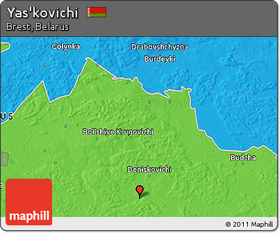 Political 3D Map of Yas'kovichi