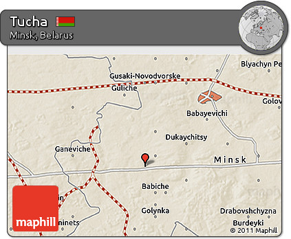 Shaded Relief 3D Map of Tucha
