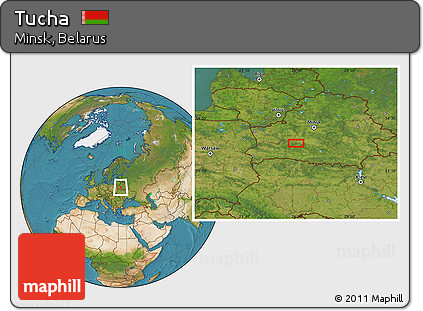 Satellite Location Map of Tucha