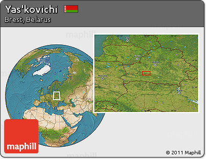 Satellite Location Map of Yas'kovichi