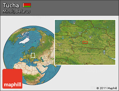 Satellite Location Map of Tucha