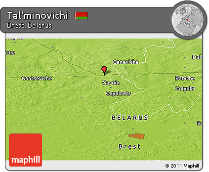 Physical Panoramic Map of Tal'minovichi
