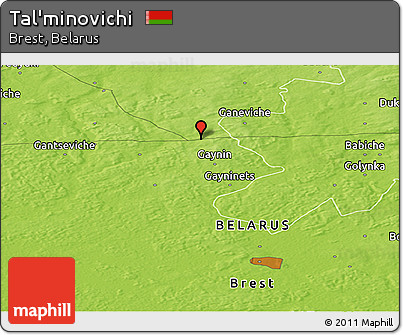 Physical Panoramic Map of Tal'minovichi