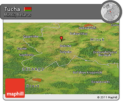 Satellite Panoramic Map of Tucha