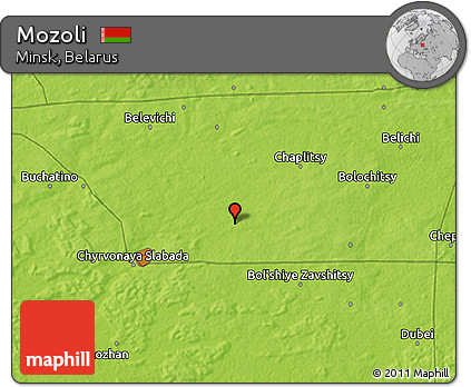 Physical 3D Map of Mozoli