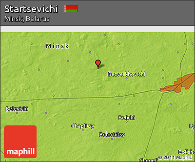 Physical 3D Map of Startsevichi