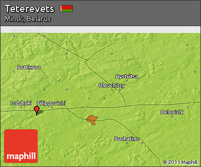 Physical 3D Map of Teterevets