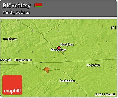 Physical 3D Map of Blëvchitsy