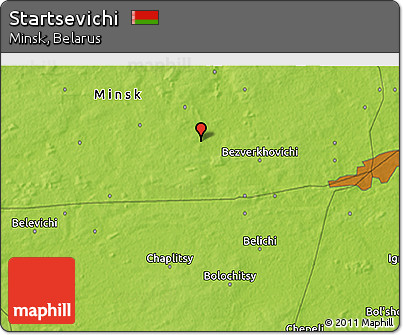 Physical 3D Map of Startsevichi