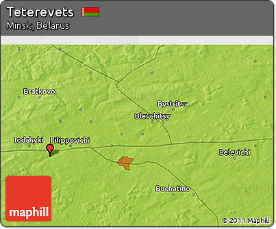 Physical 3D Map of Teterevets