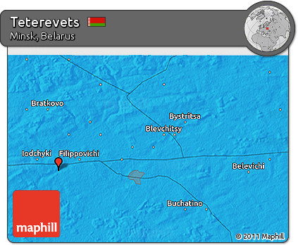 Political 3D Map of Teterevets